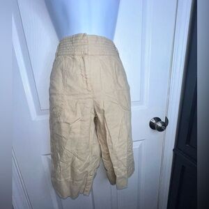 Vtg J .Jill Women’s 6 100% Linen Tan Genuine Fit Below Waist Bermuda Shorts S
